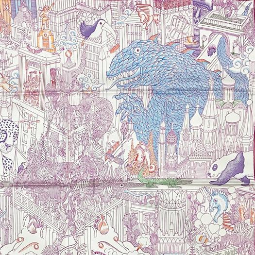 a*i様 HERMES/エルメス　カレ90 アニマポリス HERMES（エルメス） カレ90 スカーフ ANIMA POLIS アニマポリス
