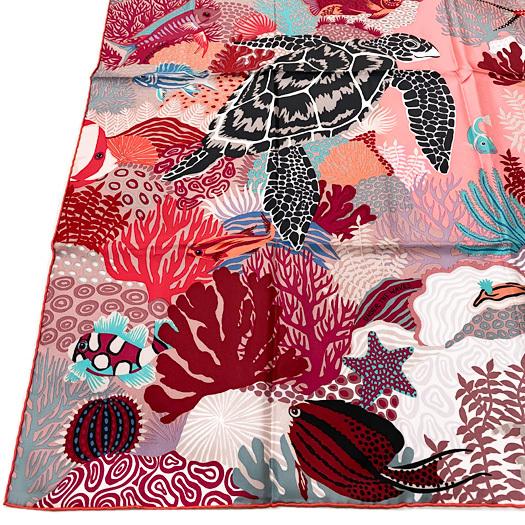 エルメス HERMES スカーフ カレ90 UNDER THE WAVES HERMES エルメス スカーフ カレ90 『UNDER THE WAVES（アンダー