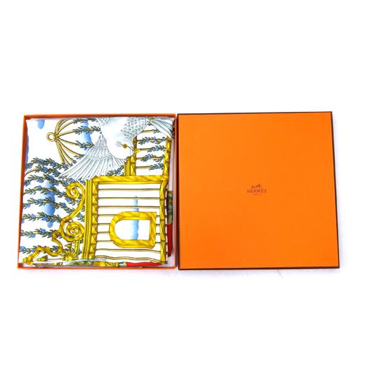 HERMES エルメス カレ90 スカーフ ENVOL 飛翔 レッド ホワイト HERMES エルメス カレ90 スカーフ ENVOL 飛翔 レッド ホワイト