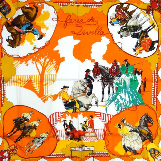 HERMES（エルメス） カレ90 スカーフ FERIA DE SEVILLA セビリアの休日