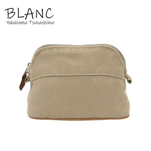 HERMES（エルメス） ミニミニ ボリードポーチ キャンバス ベージュ