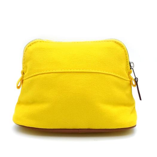HERMES エルメス ミニミニ ボリードポーチ コットン キャンバス