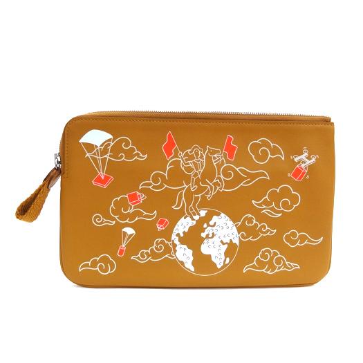 HERMES（エルメス） カレ ポケットロング ポーチ エルメスの叙事詩