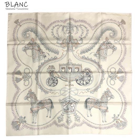 HERMES エルメス カレ90 スカーフ PAPEROLES パプロール 馬車と