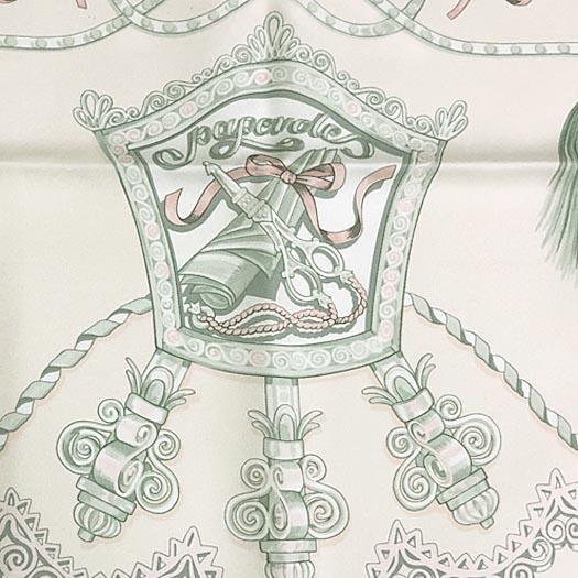 HERMES（エルメス） カレ90 スカーフ PAPEROLES パプロール 馬車と貴族