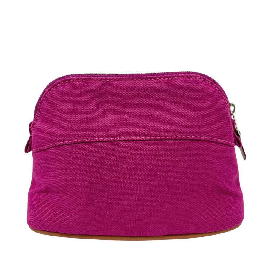 エルメス HERMES ボリードポーチ ミニミニ キャンバス ピンク クラッチ