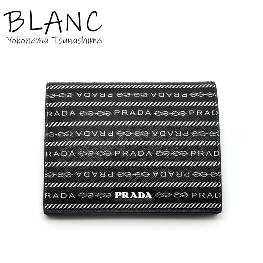 プラダ マルティック 二つ折り財布 財布 帽子 ファッション小物 サフィアーノレザー レディースファッション ブラック ホワイト ホワイト Prada 1mv4 横浜blanc 横浜blancヤフーショッピング店 F04 2517