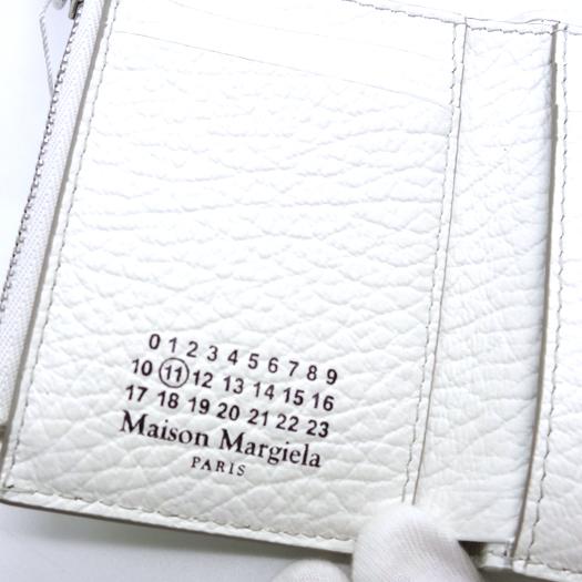 Maison Margiela マルジェラ エンベロープ ウォレット 財布 白 メゾンマルジェラ エンベロープ 三つ折り財布 ウォレット レザー