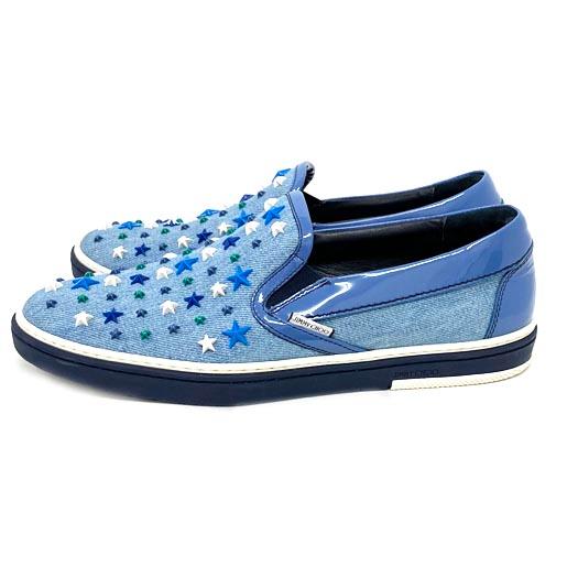 JIMMY CHOO（ジミーチュウ） デニム スター スタッズ スリッポン 星