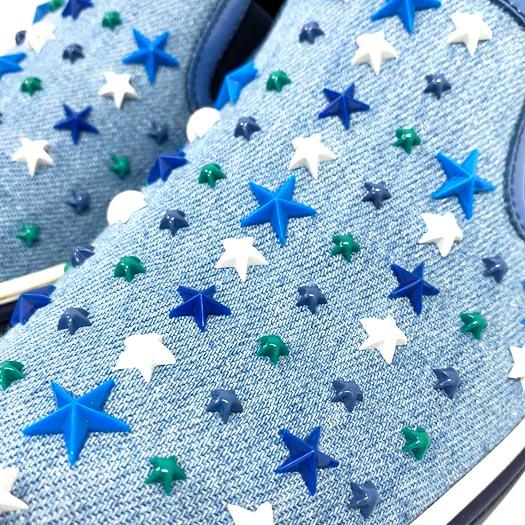 JIMMY CHOO（ジミーチュウ） デニム スター スタッズ スリッポン 星
