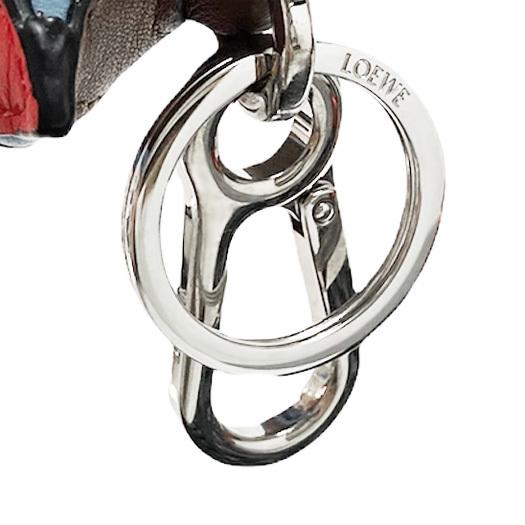 LOEWE（ロエベ） バードチャーム カーフスキン ブルー ブラウン レッド