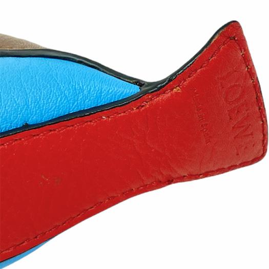 LOEWE（ロエベ） バードチャーム カーフスキン ブルー ブラウン レッド