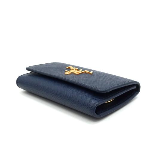 PRADA（プラダ） 4連キーケース サフィアーノレザー ブルー IPG004