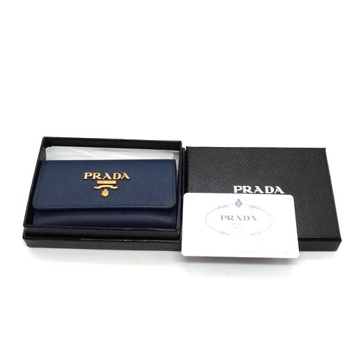 PRADA（プラダ） 4連キーケース サフィアーノレザー ブルー IPG004