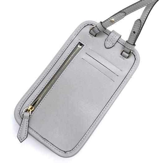 フェンディ フォンポーチ カーフレザー グレー 7AS131 携帯ケース ショルダーバッグ FENDI（フェンディ） フォンポーチ カーフレザー グレー 7AS131 携帯