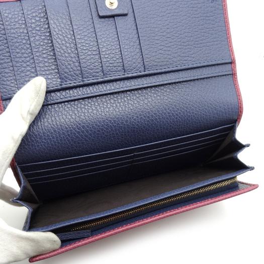 GUCCI　グッチ スウィング コンチネンタル ウォレット 長財布 GUCCI（グッチ） スウィングコンチネンタルウォレット レザー パープル