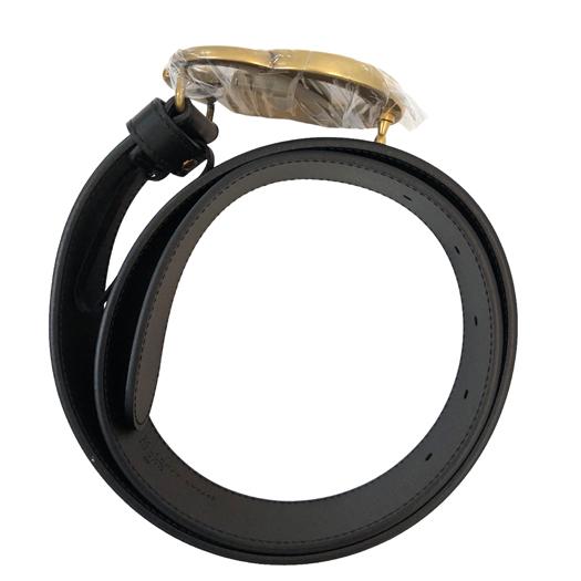 GUCCI グッチ GGマーモント ベルト 75サイズ レザー ブラック ゴールド  