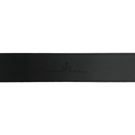 GUCCI グッチ GGマーモント ベルト 75サイズ レザー ブラック ゴールド  
