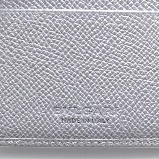 BVLGARI ブルガリ マン 二つ折り札入れ グレインレザー グレー BVLGARI ブルガリ マン 二つ折り札入れ グレインレザー グレー