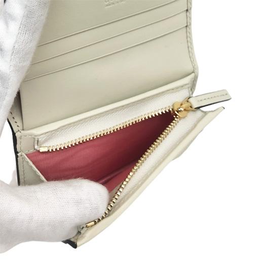 GUCCI グッチ レ ポム 2つ折り財布 GGスプリーム ベージュ アイボリー  