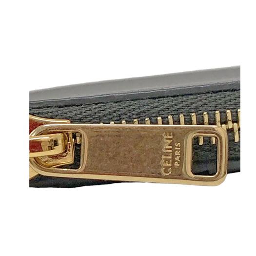 CELINE クリーム色 カードホルダー CELINE（セリーヌ） ジップ付き コンパクト カードホルダー コイン