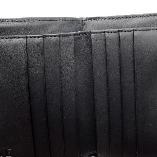 ロエベ アナグラム リピート コンパクトジップ ウォレット エンボスシルクカーフ ブラック 黒 109.55.Z4 LOEWE - ロエベ アナグラム リピート コンパクトジップ ウォレット
