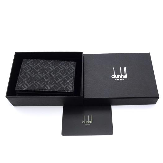 dunhill ダンヒル 三つ折り財布 レザー ブラック 黒 dunhill ダンヒル 三つ折り財布 レザー ブラック 黒