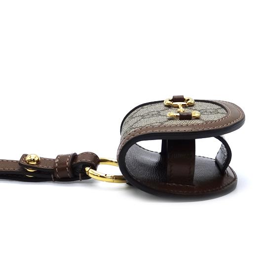 GUCCI（グッチ） ホースビット AirPods ケース GGスプリーム ブラウン