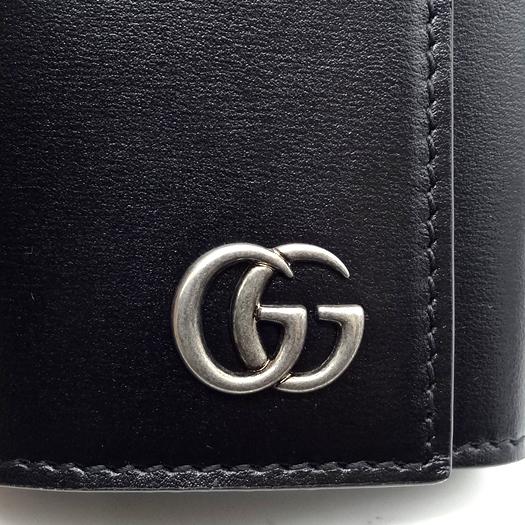 GUCCI（グッチ） GGマーモント 6連キーケース スムースレザー ブラック