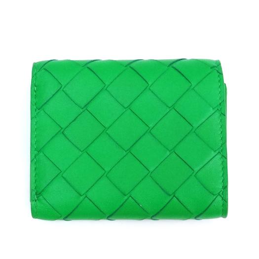 BOTTEGA VENETA（ボッテガ・ヴェネタ） スモールイントレチャート 三つ折りファスナーウォレット 財布 パラキート 667134 ...