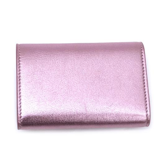 Yves Saint Laurent サンローランパリ メタリックレザー 6連キー