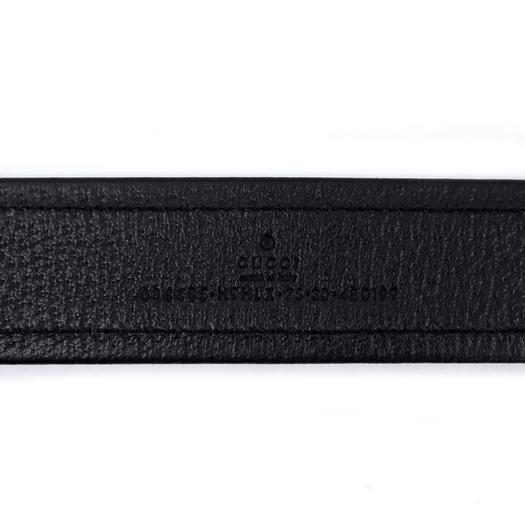 GUCCI グッチ ジャンボGG キャンバスレザー ベルト #75 ブラック