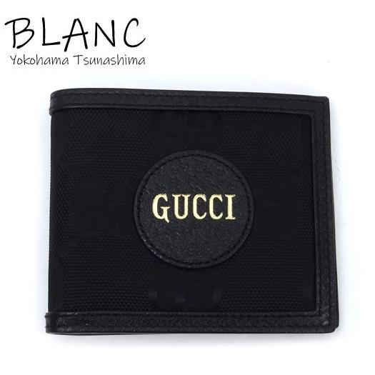 GUCCI グッチ 二つ折り札入れ オフザグリッド ナイロン レザー