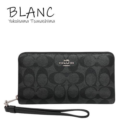 COACH コーチ ロングジップラウンド ウォレット 長財布 PVC