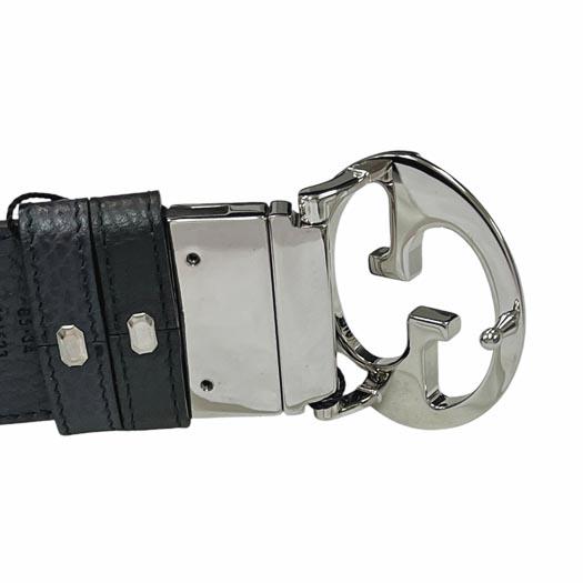 グッチ インターロッキングG リバーシブル バックルベルト 449715 ベルト レザー シルバー金具 ブラック ネイビー GUCCI 横浜BLANC GUCCI（グッチ） インターロッキングG リバーシブル バックルベルト