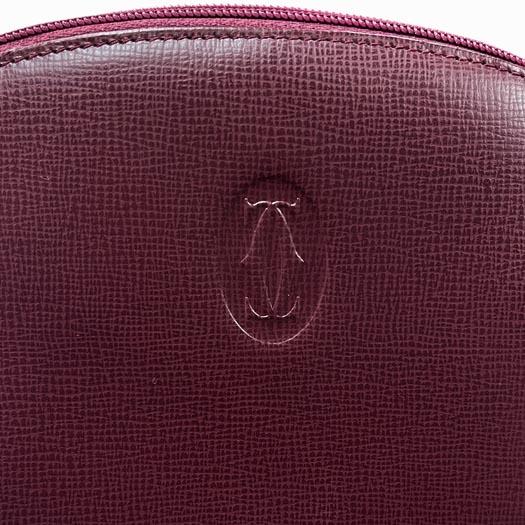 Cartier（カルティエ） マストライン ポーチ 小物入れ レザー ボルドー