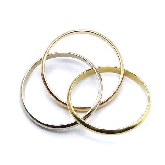 Cartier（カルティエ） トリニティ リング XS K18 スリーカラー 