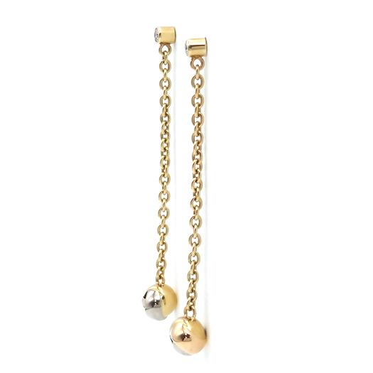 ⭐︎美品　カルティエ　ベビートリニティ　ダイヤピアス Cartier（カルティエ） ベビートリニティ 1Pダイヤ ピアス K18イエロー