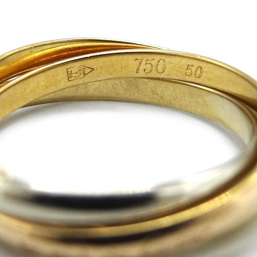 Cartier（カルティエ） トリニティ リング ＃50 10号 指輪 K18 スリー 