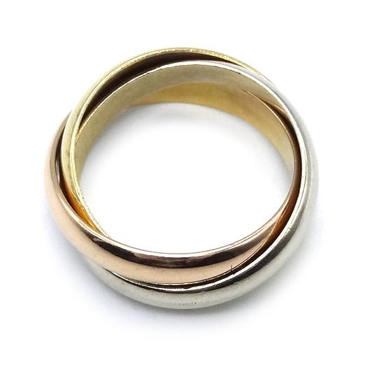 【最終価格】トリニティリング　スリーカラー　トリニティドゥカルティエ #51 Cartier（カルティエ） トリニティ リング ＃51 10.5号 指輪 K18