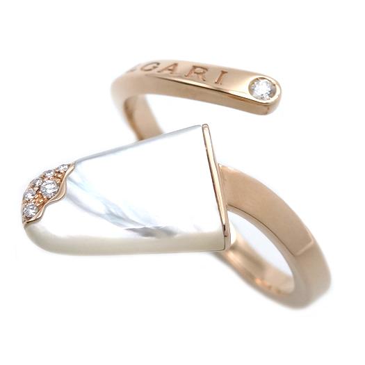 BVLGARI（ブルガリ） ジェラーティ シェル ダイヤ リング K18PG ピンク