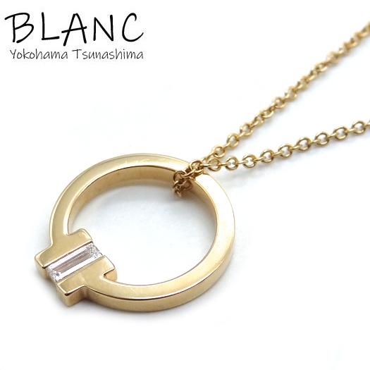 TIFFANY&Co.（ティファニー） Tスクエア 1P ダイヤ ネックレス K18YG 