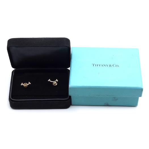 TIFFANY&Co.（ティファニー） Tスマイル ダイヤ ピアス K18 ピンク