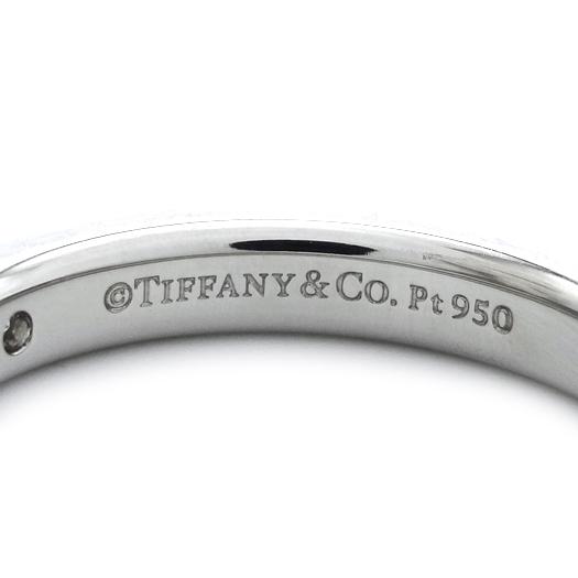 【超美品】ティファニー　3Pダイヤモンド　フラットバンド　リング　プラチナ ティファニー(Tiffany) フラットバンドリング 3Pダイヤモンド