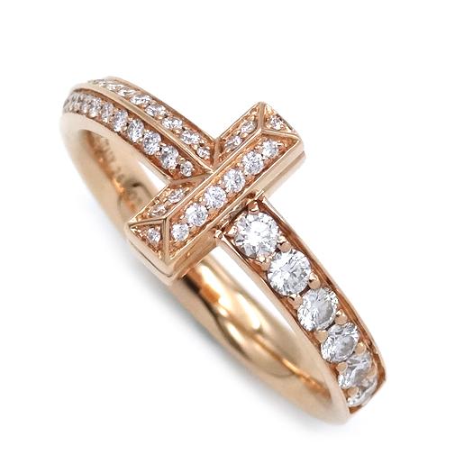 TIFFANY&Co.（ティファニー） Tワン ダイヤモンドリング K18ピンク 