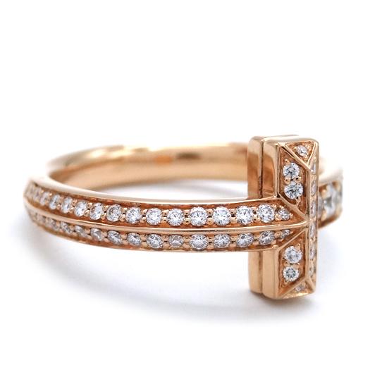 TIFFANY&Co.（ティファニー） Tワン ダイヤモンドリング K18ピンク 