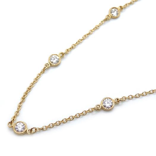 【ティファニー】K18YG　バイザヤード　ダイヤモンド　ブレスレット TIFFANY&Co.（ティファニー） バイザヤード ブレスレット 6Pダイヤ K18