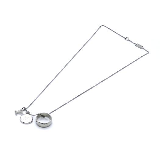 人気提案 モノグラム リングネックレス ヴィトン ルイ 送料無料 中古美品 メタル 横浜blanc Vuitton Louis Di0270 M シルバー メンズアクセサリー Meorboston Org