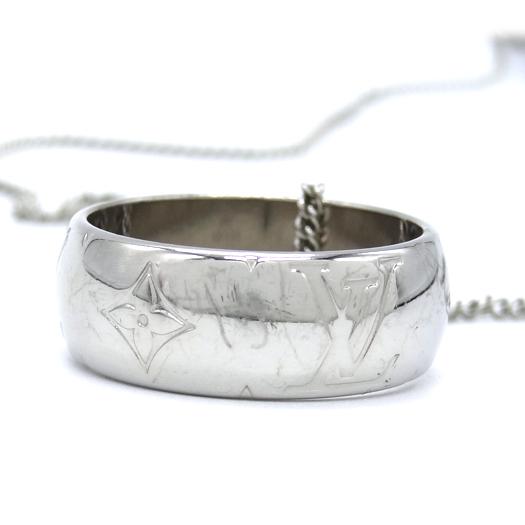 人気提案 モノグラム リングネックレス ヴィトン ルイ 送料無料 中古美品 メタル 横浜blanc Vuitton Louis Di0270 M シルバー メンズアクセサリー Meorboston Org