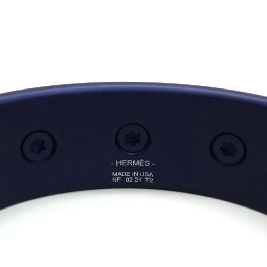 HERMES エルメス コリエドシアン バングル ブルー HERMES（エルメス） メドール バングル ブルー メタル アルミニウム